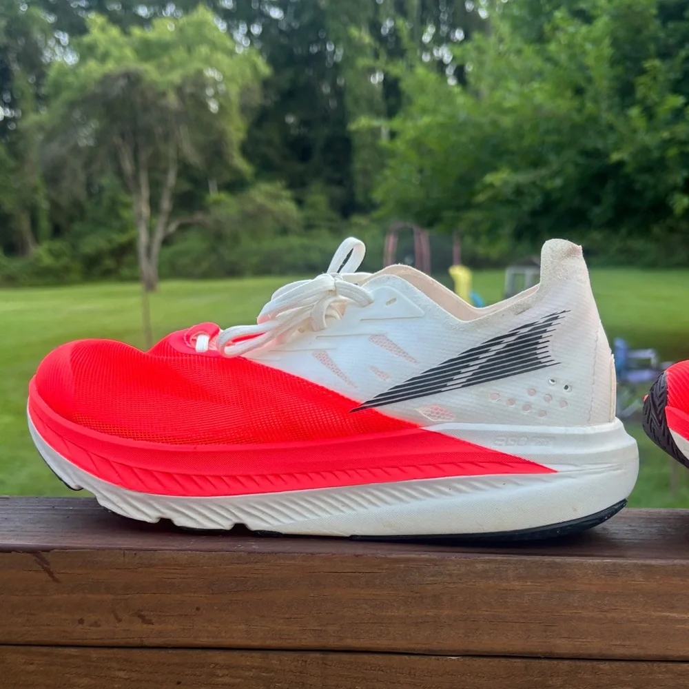 Altra Womens Neon Coral and White Vanish Carbon 2